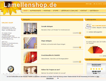 Tablet Screenshot of lamellenshop.de